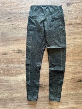 Aerie High-Waist Heathered Olive Green Leggings